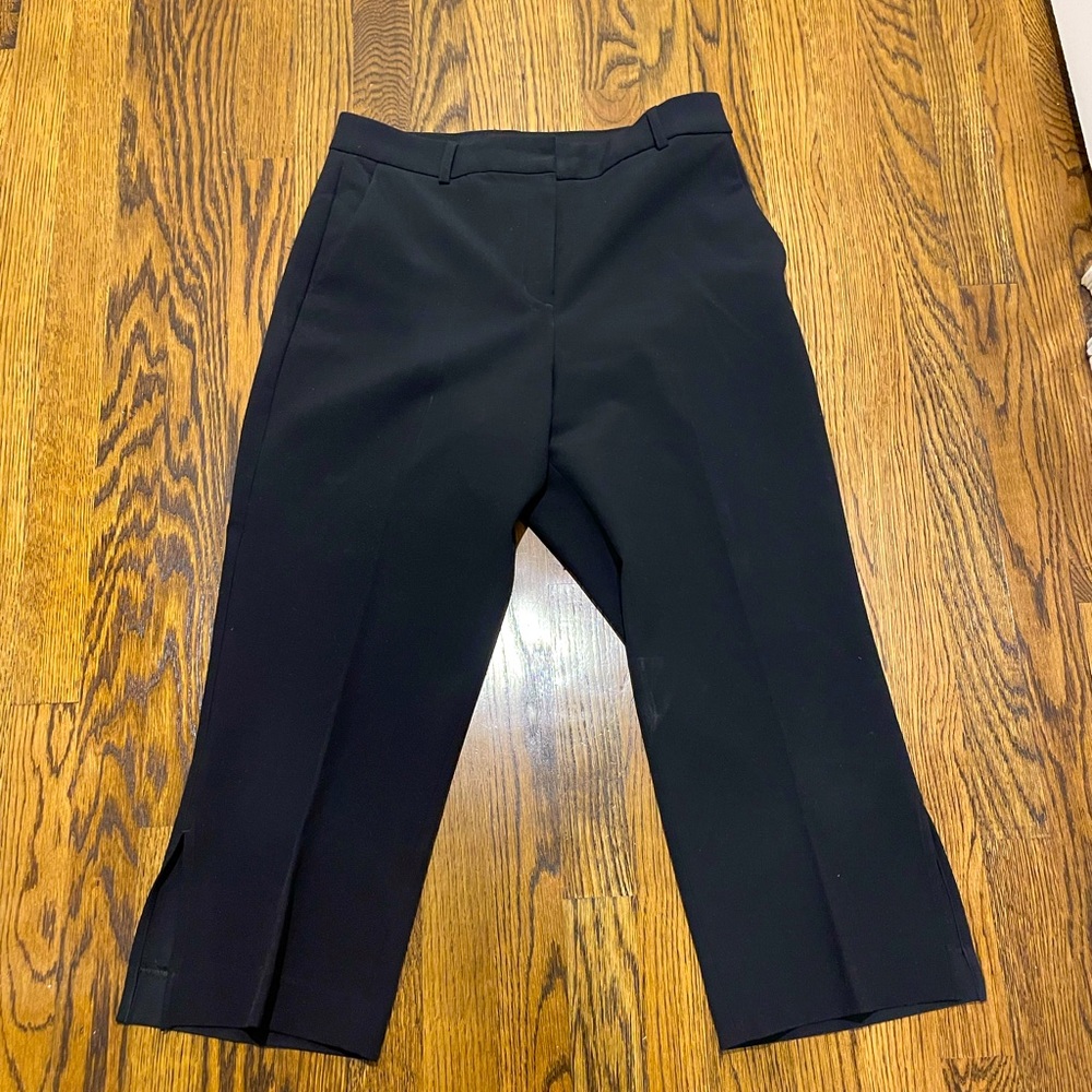 Express Straight Ankle High Rise Side Split Hem Pants